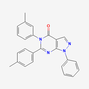 5-(3-methylphenyl)-6-(4-methylphenyl)-1-phenyl-1,5-dihydro-4H-pyrazolo[3,4-d]pyrimidin-4-one