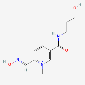 2-[(E)-(hydroxyimino)methyl]-5-[(3-hydroxypropyl)carbamoyl]-1-methylpyridinium