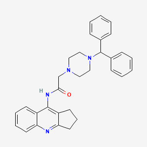 molecular formula C31H32N4O B11645692 N-(2,3-dihydro-1H-cyclopenta[b]quinolin-9-yl)-2-[4-(diphenylmethyl)piperazin-1-yl]acetamide 