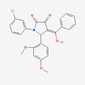 1-(3-chlorophenyl)-5-(2,4-dimethoxyphenyl)-3-hydroxy-4-(phenylcarbonyl)-1,5-dihydro-2H-pyrrol-2-one