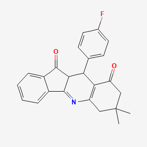 10-(4-fluorophenyl)-7,7-dimethyl-7,8,10,10a-tetrahydro-6H-indeno[1,2-b]quinoline-9,11-dione