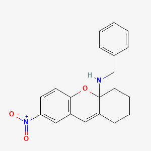 molecular formula C20H20N2O3 B11645760 N-benzyl-7-nitro-1,2,3,4-tetrahydro-4aH-xanthen-4a-amine 