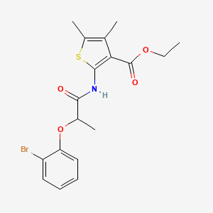 Ethyl 2-{[2-(2-bromophenoxy)propanoyl]amino}-4,5-dimethylthiophene-3-carboxylate