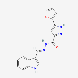 3-(2-Furyl)-N'-(1H-indol-3-ylmethylene)-1H-pyrazole-5-carbohydrazide