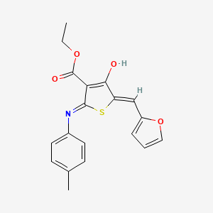 ethyl (5Z)-5-(furan-2-ylmethylidene)-2-[(4-methylphenyl)amino]-4-oxo-4,5-dihydrothiophene-3-carboxylate