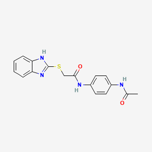 N-[4-(acetylamino)phenyl]-2-(1H-benzimidazol-2-ylthio)acetamide