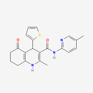 2-methyl-N-(5-methyl-2-pyridinyl)-5-oxo-4-(2-thienyl)-1,4,5,6,7,8-hexahydro-3-quinolinecarboxamide