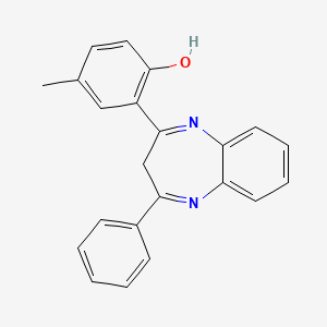 4-methyl-2-(4-phenyl-3H-1,5-benzodiazepin-2-yl)phenol