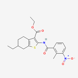 Ethyl 6-ethyl-2-{[(2-methyl-3-nitrophenyl)carbonyl]amino}-4,5,6,7-tetrahydro-1-benzothiophene-3-carboxylate