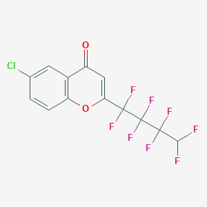 molecular formula C13H5ClF8O2 B11645839 6-chloro-2-(1,1,2,2,3,3,4,4-octafluorobutyl)-4H-chromen-4-one 