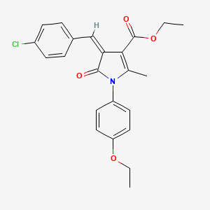 ethyl (4Z)-4-(4-chlorobenzylidene)-1-(4-ethoxyphenyl)-2-methyl-5-oxo-4,5-dihydro-1H-pyrrole-3-carboxylate