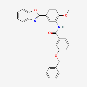 N-[5-(1,3-benzoxazol-2-yl)-2-methoxyphenyl]-3-(benzyloxy)benzamide