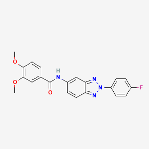 N-[2-(4-fluorophenyl)-2H-benzotriazol-5-yl]-3,4-dimethoxybenzamide