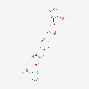 molecular formula C24H34N2O6 B116459 1-[4-[2-羟基-3-(2-甲氧基苯氧基)丙基]哌嗪-1-基]-3-(2-甲氧基苯氧基)丙烷-2-醇 CAS No. 333749-57-8