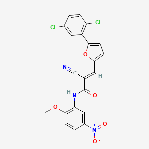 (2E)-2-cyano-3-[5-(2,5-dichlorophenyl)furan-2-yl]-N-(2-methoxy-5-nitrophenyl)prop-2-enamide