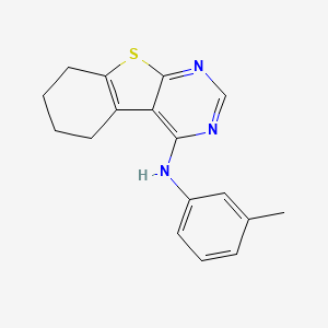 molecular formula C17H17N3S B11645915 N-(3-methylphenyl)-5,6,7,8-tetrahydro[1]benzothieno[2,3-d]pyrimidin-4-amine 