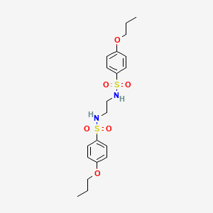 molecular formula C20H28N2O6S2 B11645922 N,N'-ethane-1,2-diylbis(4-propoxybenzenesulfonamide) 