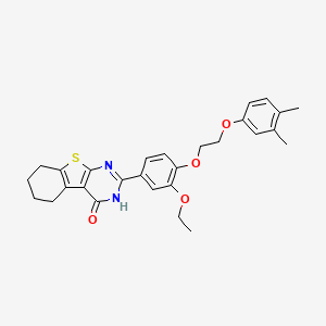 2-{4-[2-(3,4-dimethylphenoxy)ethoxy]-3-ethoxyphenyl}-5,6,7,8-tetrahydro[1]benzothieno[2,3-d]pyrimidin-4(3H)-one