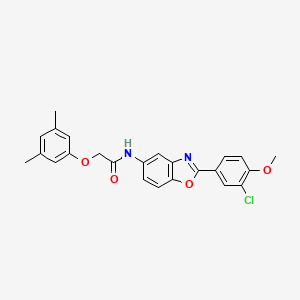 N-[2-(3-chloro-4-methoxyphenyl)-1,3-benzoxazol-5-yl]-2-(3,5-dimethylphenoxy)acetamide