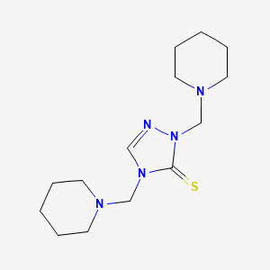 2,4-bis(piperidin-1-ylmethyl)-2,4-dihydro-3H-1,2,4-triazole-3-thione