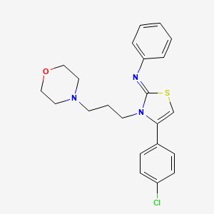 N-[(2Z)-4-(4-chlorophenyl)-3-[3-(morpholin-4-yl)propyl]-1,3-thiazol-2(3H)-ylidene]aniline