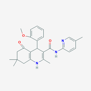 4-(2-Methoxyphenyl)-2,7,7-trimethyl-N-(5-methyl-2-pyridinyl)-5-oxo-1,4,5,6,7,8-hexahydro-3-quinolinecarboxamide