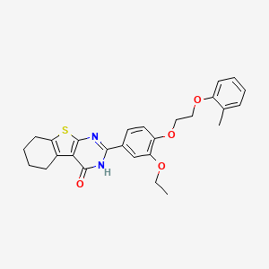 2-{3-ethoxy-4-[2-(2-methylphenoxy)ethoxy]phenyl}-5,6,7,8-tetrahydro[1]benzothieno[2,3-d]pyrimidin-4(3H)-one