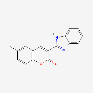 molecular formula C17H12N2O2 B11646060 3-(1H-benzimidazol-2-yl)-6-methyl-2H-chromen-2-one 