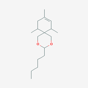 molecular formula C17H30O2 B11646093 7,9,11-Trimethyl-3-pentyl-2,4-dioxaspiro[5.5]undec-8-ene 