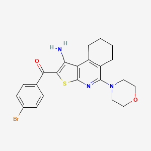 molecular formula C22H22BrN3O2S B11646099 [1-Amino-5-(morpholin-4-yl)-6,7,8,9-tetrahydrothieno[2,3-c]isoquinolin-2-yl](4-bromophenyl)methanone 