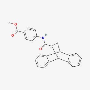 molecular formula C25H21NO3 B11646151 Methyl 4-[(9,10-dihydro-9,10-ethanoanthracen-11-ylcarbonyl)amino]benzoate 