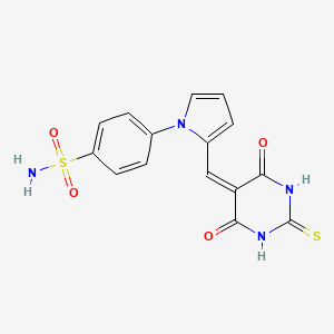 4-{2-[(4,6-dioxo-2-thioxotetrahydropyrimidin-5(2H)-ylidene)methyl]-1H-pyrrol-1-yl}benzenesulfonamide