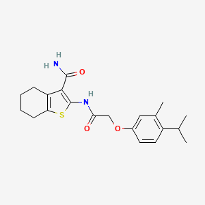 2-({[3-Methyl-4-(propan-2-yl)phenoxy]acetyl}amino)-4,5,6,7-tetrahydro-1-benzothiophene-3-carboxamide