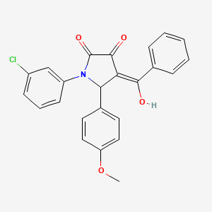 (4E)-1-(3-chlorophenyl)-4-[hydroxy(phenyl)methylidene]-5-(4-methoxyphenyl)pyrrolidine-2,3-dione