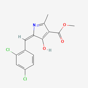 molecular formula C14H11Cl2NO3 B11646229 methyl (5E)-5-(2,4-dichlorobenzylidene)-2-methyl-4-oxo-4,5-dihydro-1H-pyrrole-3-carboxylate 