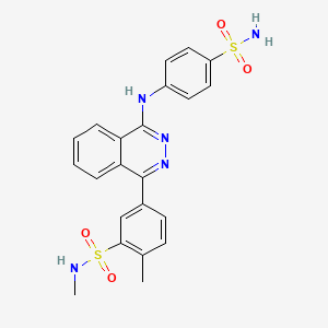 molecular formula C22H21N5O4S2 B11646237 N,2-dimethyl-5-{4-[(4-sulfamoylphenyl)amino]phthalazin-1-yl}benzenesulfonamide 