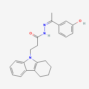 N'-[(1Z)-1-(3-hydroxyphenyl)ethylidene]-3-(1,2,3,4-tetrahydro-9H-carbazol-9-yl)propanehydrazide