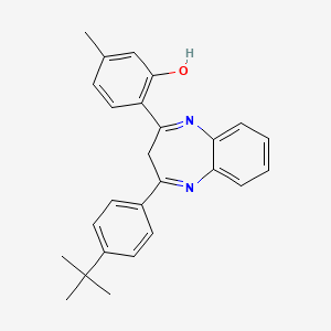 2-[4-(4-tert-butylphenyl)-3H-1,5-benzodiazepin-2-yl]-5-methylphenol