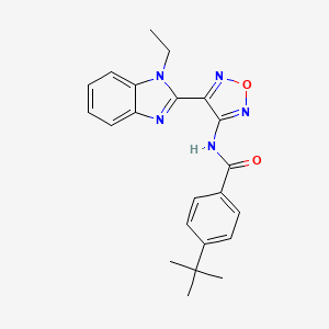 4-tert-butyl-N-[4-(1-ethyl-1H-benzimidazol-2-yl)-1,2,5-oxadiazol-3-yl]benzamide