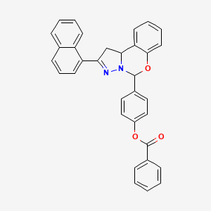 4-[2-(1-Naphthyl)-1,10b-dihydropyrazolo[1,5-c][1,3]benzoxazin-5-yl]phenyl benzoate