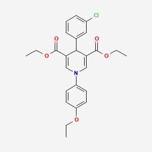 Diethyl 4-(3-chlorophenyl)-1-(4-ethoxyphenyl)-1,4-dihydropyridine-3,5-dicarboxylate