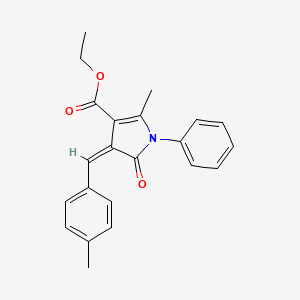 ethyl (4Z)-2-methyl-4-(4-methylbenzylidene)-5-oxo-1-phenyl-4,5-dihydro-1H-pyrrole-3-carboxylate