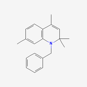 molecular formula C20H23N B11646393 1-Benzyl-2,2,4,7-tetramethyl-1,2-dihydro-quinoline 