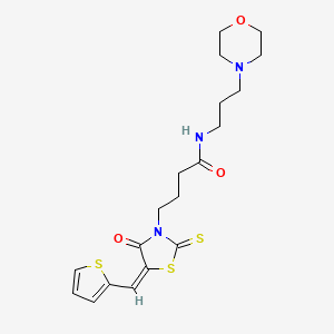 N-[3-(4-Morpholinyl)propyl]-4-[(5E)-4-oxo-5-(2-thienylmethylene)-2-thioxo-1,3-thiazolidin-3-YL]butanamide