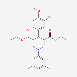 Diethyl 4-(3-bromo-4-methoxyphenyl)-1-(3,5-dimethylphenyl)-1,4-dihydropyridine-3,5-dicarboxylate