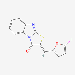 (2Z)-2-[(5-iodofuran-2-yl)methylidene][1,3]thiazolo[3,2-a]benzimidazol-3(2H)-one