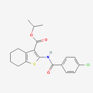 Propan-2-yl 2-{[(4-chlorophenyl)carbonyl]amino}-4,5,6,7-tetrahydro-1-benzothiophene-3-carboxylate