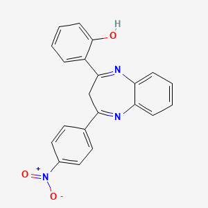 o-(4-(p-Nitrophenyl)-3H-1,5-benzodiazepin-2-yl)phenol