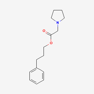 molecular formula C15H21NO2 B11646509 3-Phenylpropyl pyrrolidin-1-ylacetate 