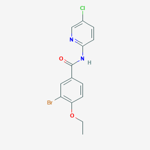 molecular formula C14H12BrClN2O2 B11646524 3-bromo-N-(5-chloropyridin-2-yl)-4-ethoxybenzamide 